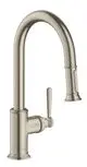 AXOR-HG-AXOR-Montreux-Einhebel-Kuechenmischer-180-mit-Ausziehbrause-Brushed-Nickel-16581820 gallery number 1